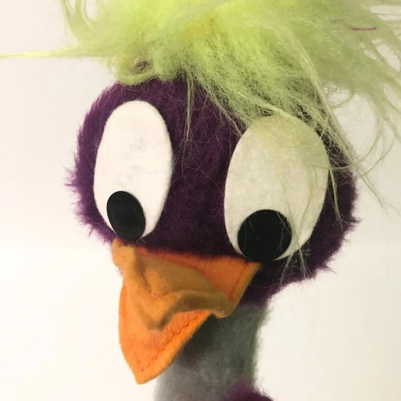 Vintage 1968 Road Runner Plush Doll Mighty Star 15 Inch Tall - Picture 14 of 16